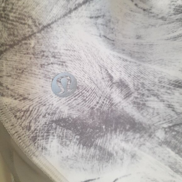 Lululemon Pace Perfect Crop (17") Breeze By White Light Cast / Light Cast Size 8 - Picture 3 of 14